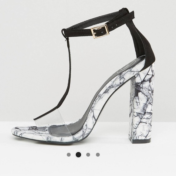 “Missguided” Marble Block Heeled Sandals - Picture 2 of 10